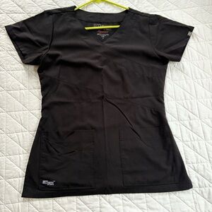 Grey’s Anatomy Signature Scrub Top Small Black Soft Stretch 3 Pocket
